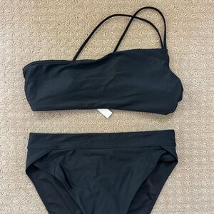 Madewell 2-Piece High Waisted Bikini, Swimwear, Black, Size Medium, NWT